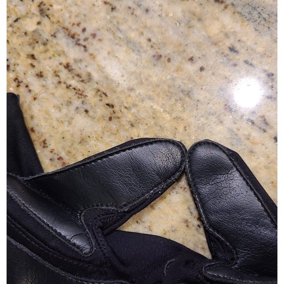 Vintage One Size Fits All Black Nylon Leather Stretch 8" Driving Gloves New?? - Picture 6 of 15